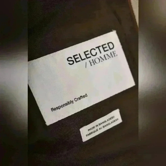 NWT SELECTED HOMME Tan  Beige Polyester Stretch Soft Jersey Blazer Jacket 40R - Picture 8 of 11